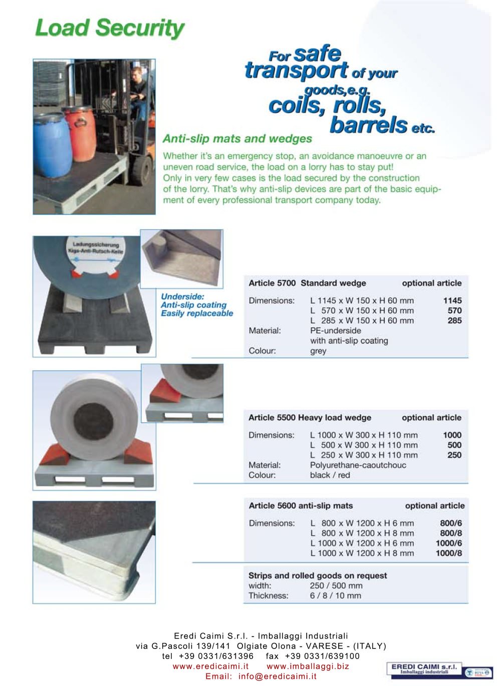 load security pallets - Eredi Caimi