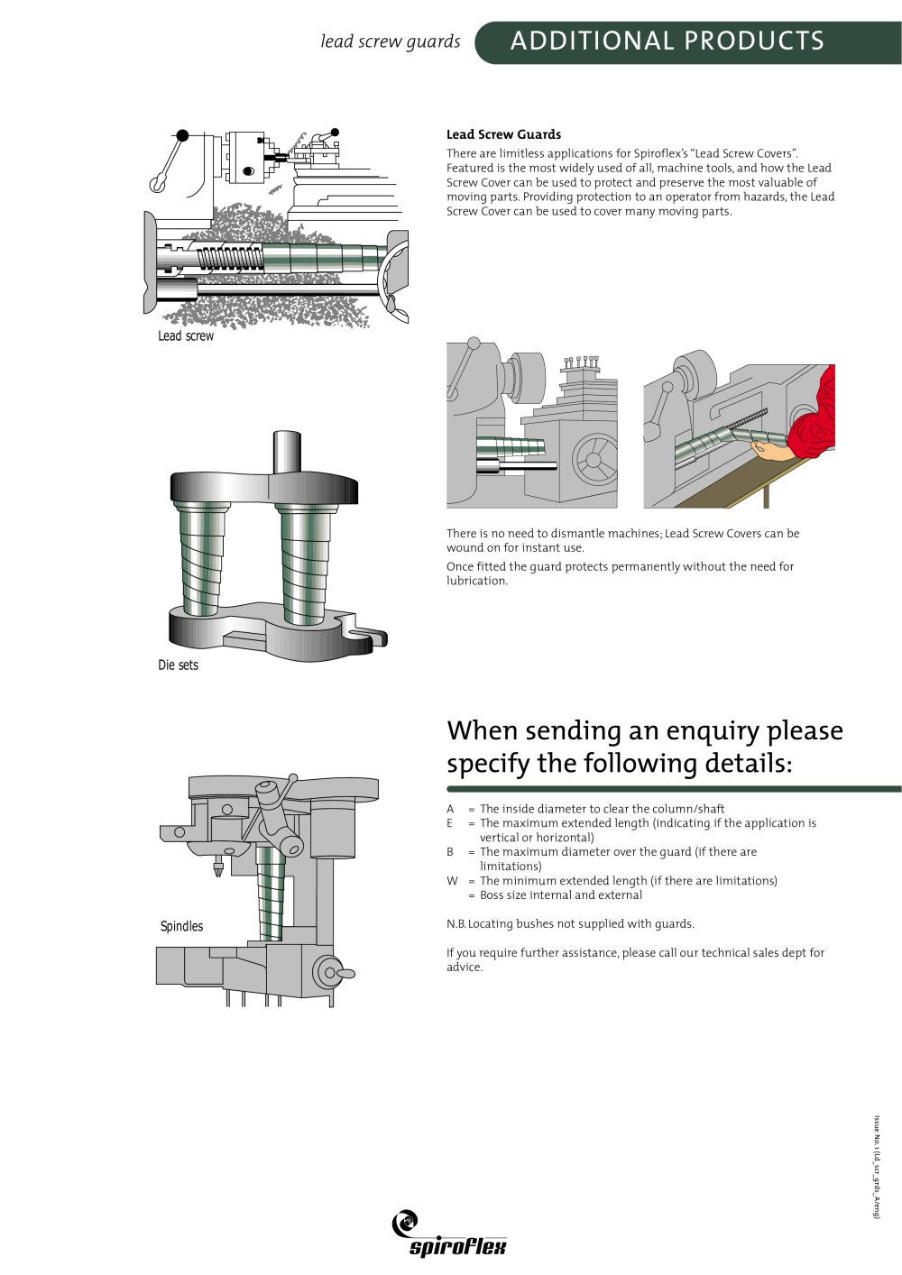 Lead Screw Guards - Spiroflex