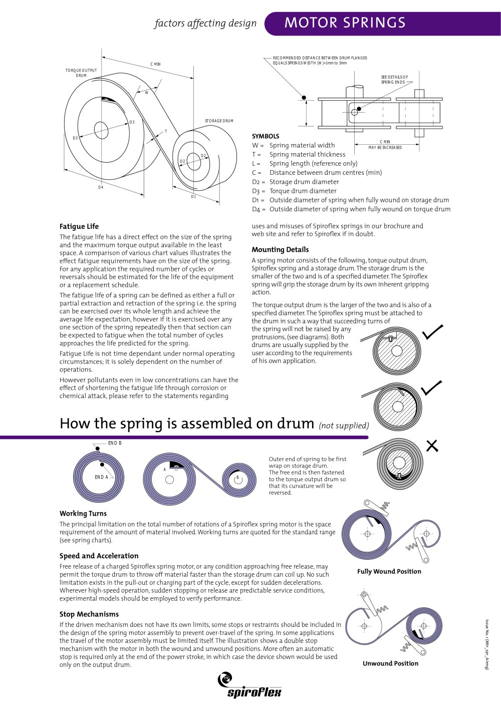 motor springs Factors Affecting Design - Spiroflex