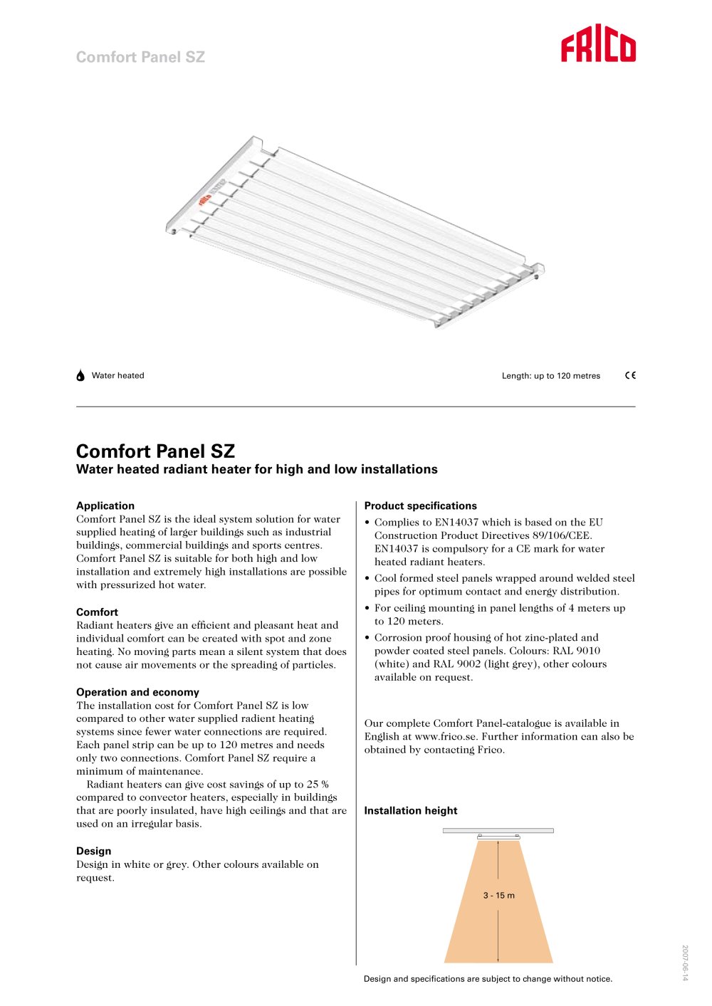 Comfort Panel SZ - FRICO