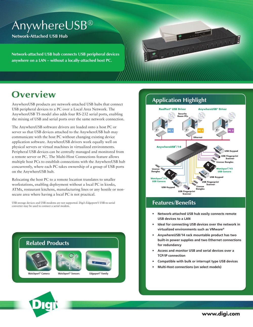 AnywhereUSB&reg; - Digi International