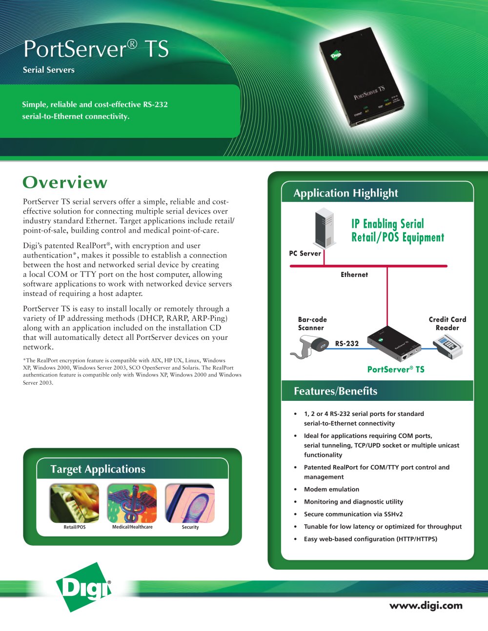 PortServer&reg; TS - Digi International