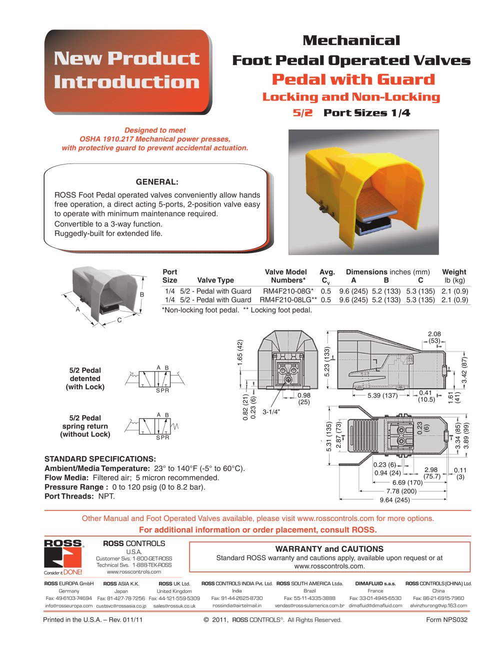foot valves - ROSS Controls