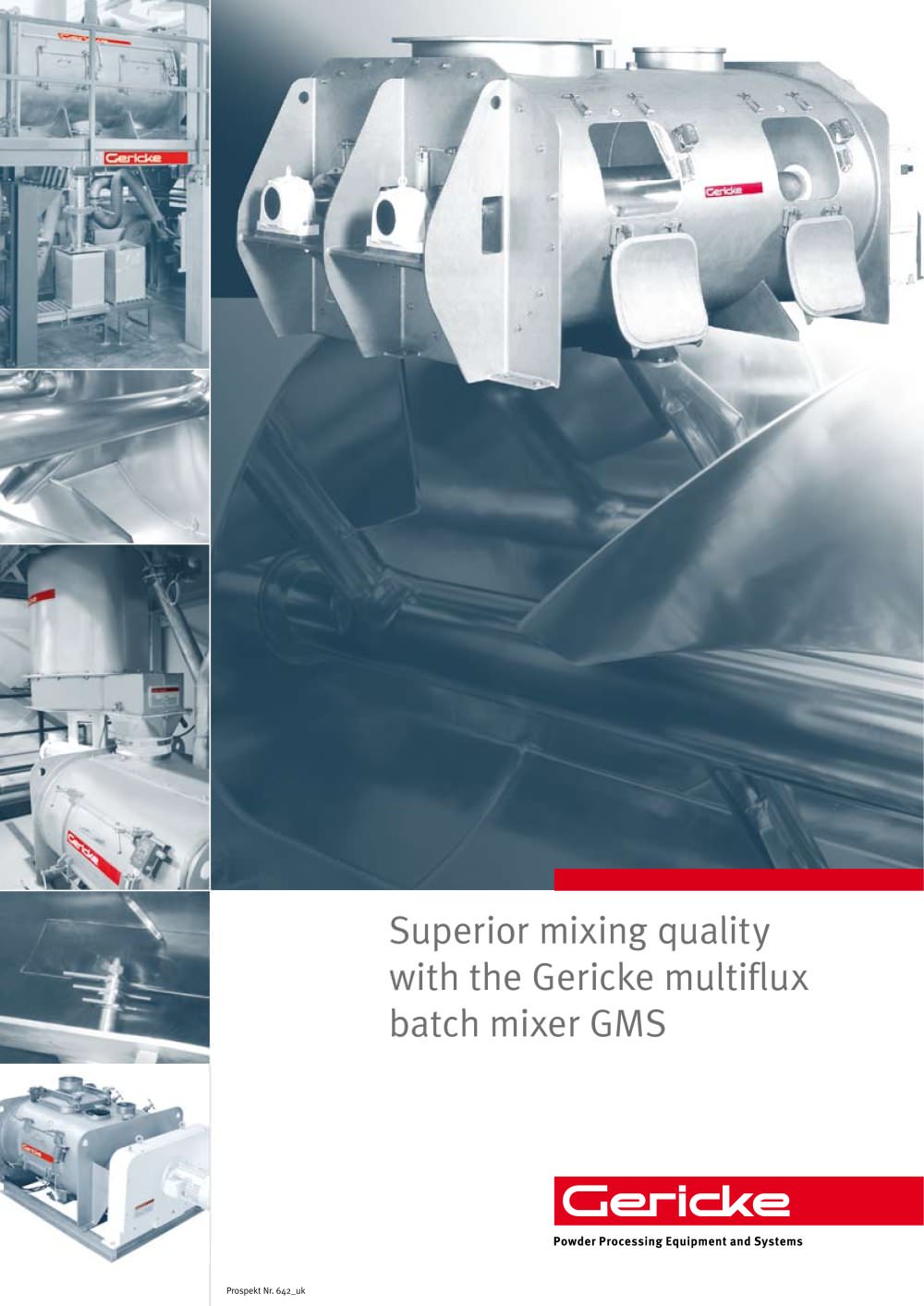 Superior mixing quality with the Gericke multiflux batch mixer GMS - Gericke