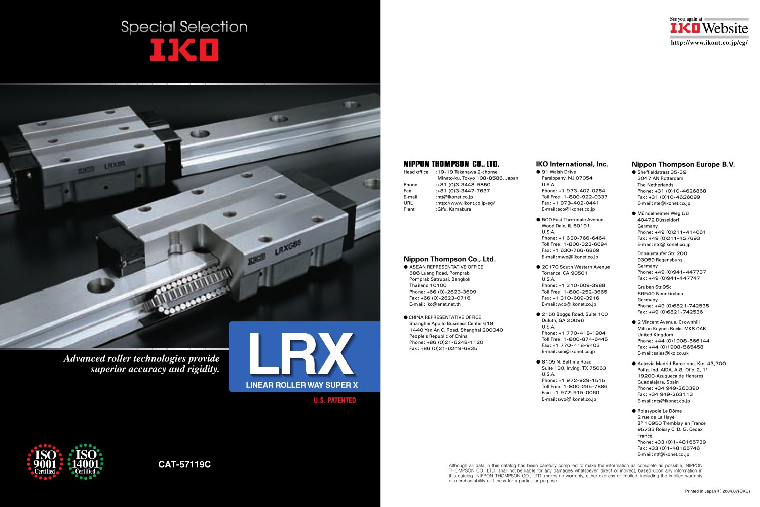 Linear Roller Way Super X - IKO Nippon Thompson Europe