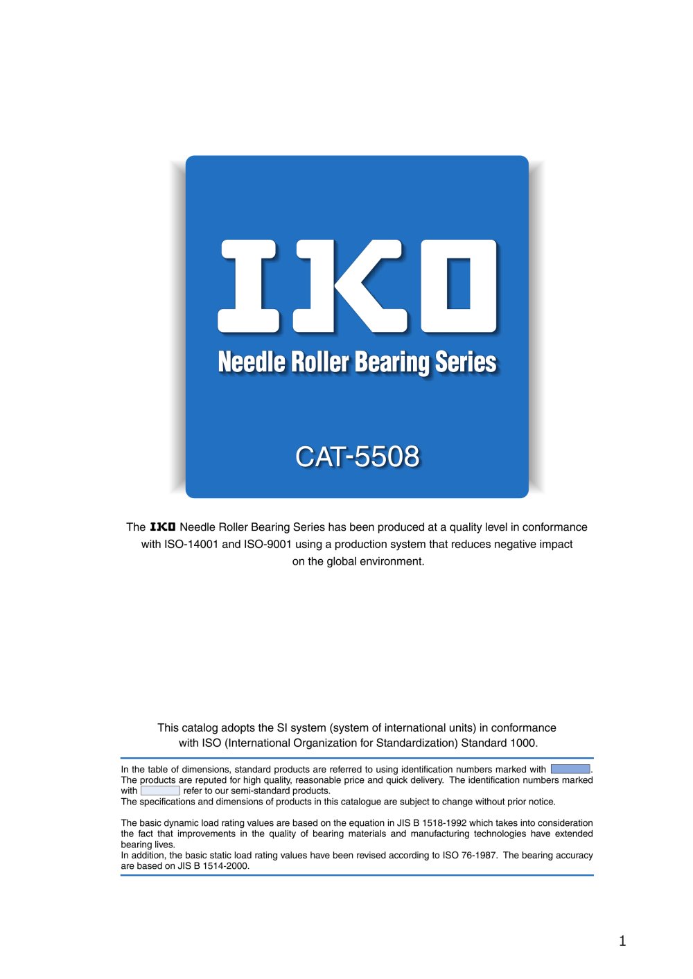 Needle Bearing Series - IKO Nippon Thompson Europe