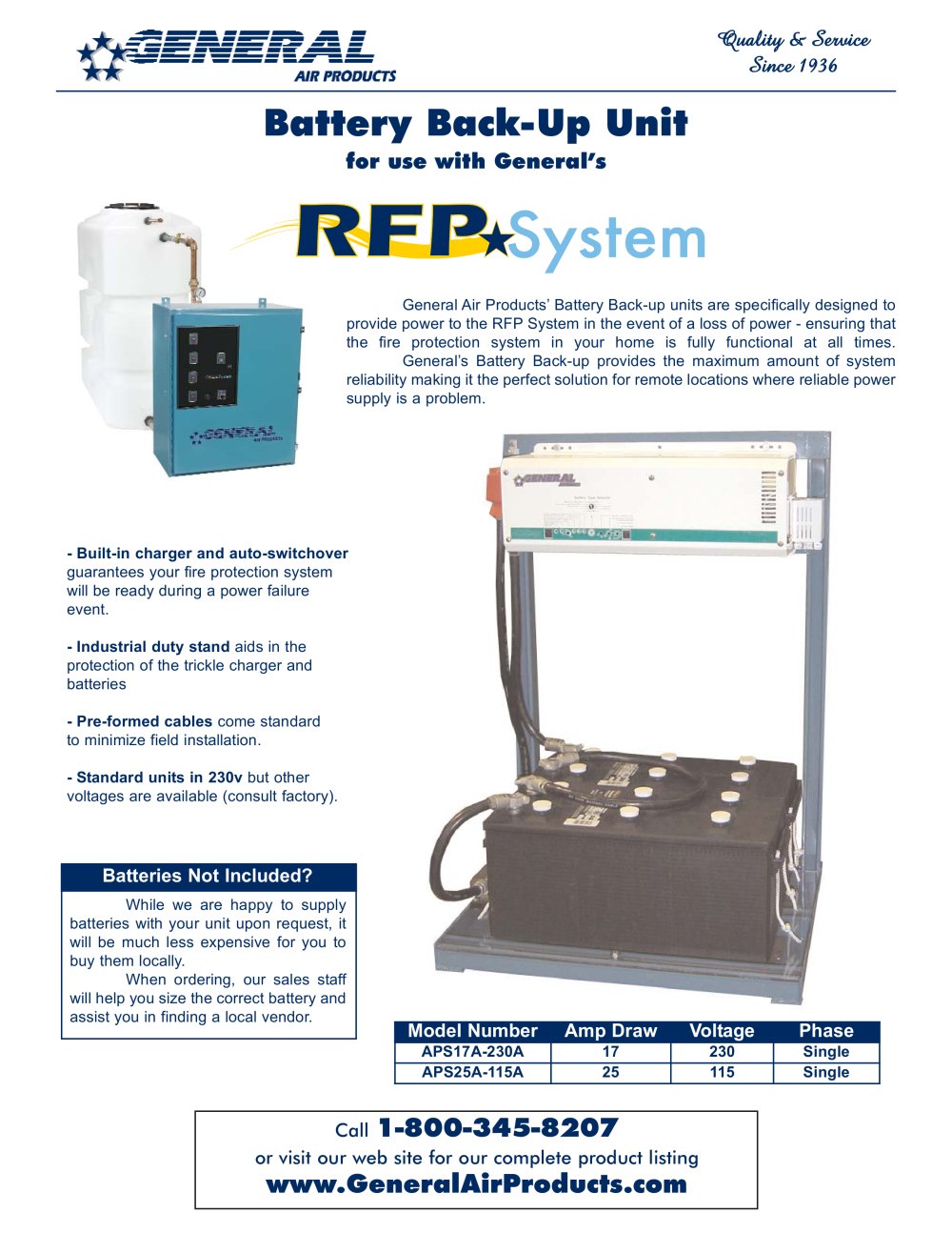 Battery Back-Up Unit - General Air Products