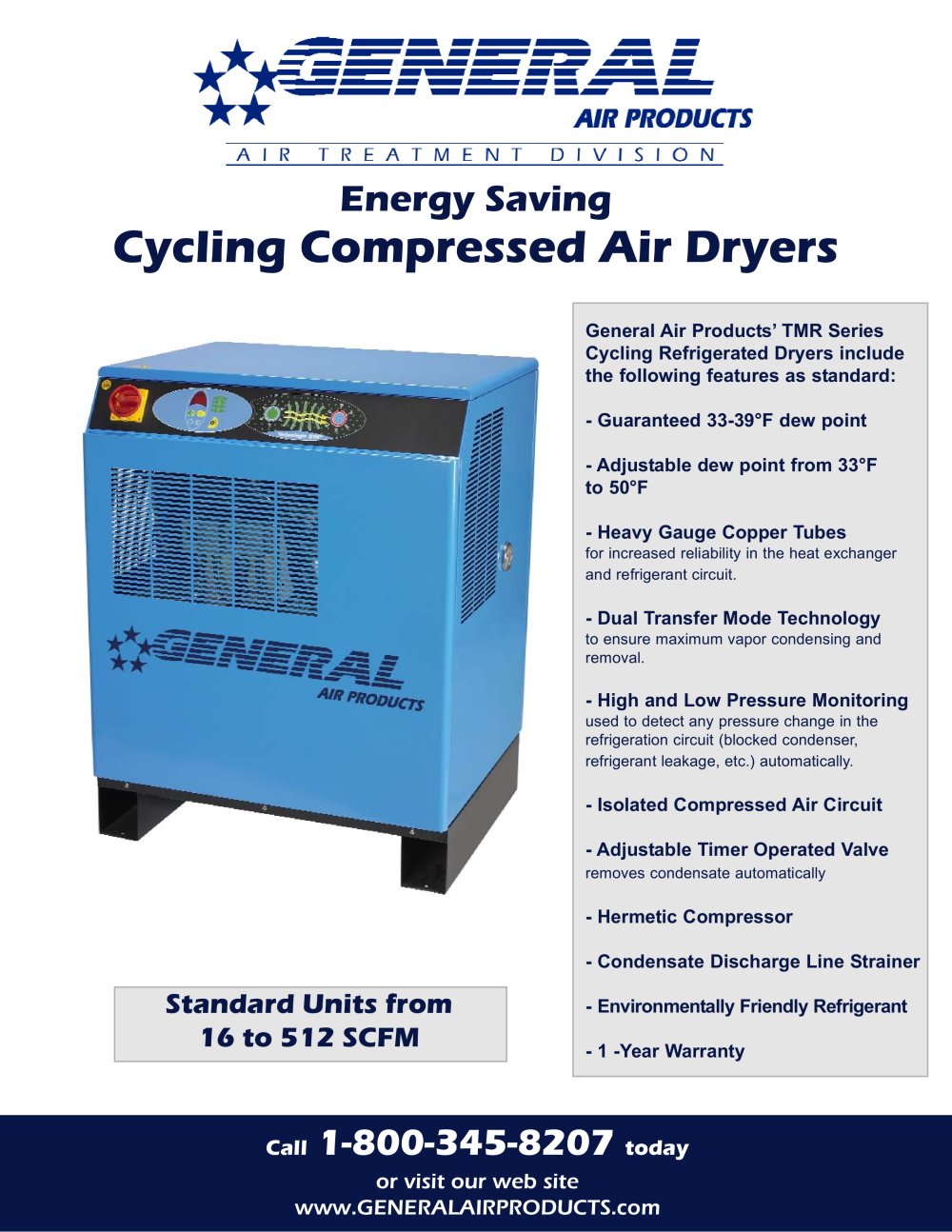 Energy Saving Cycling Compressed Air Dryers - General Air Products