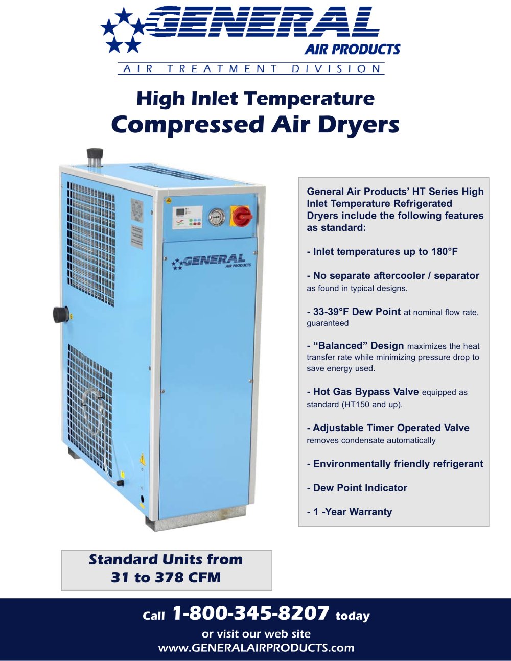 High Temperature Compressed Air Dryers - General Air Products