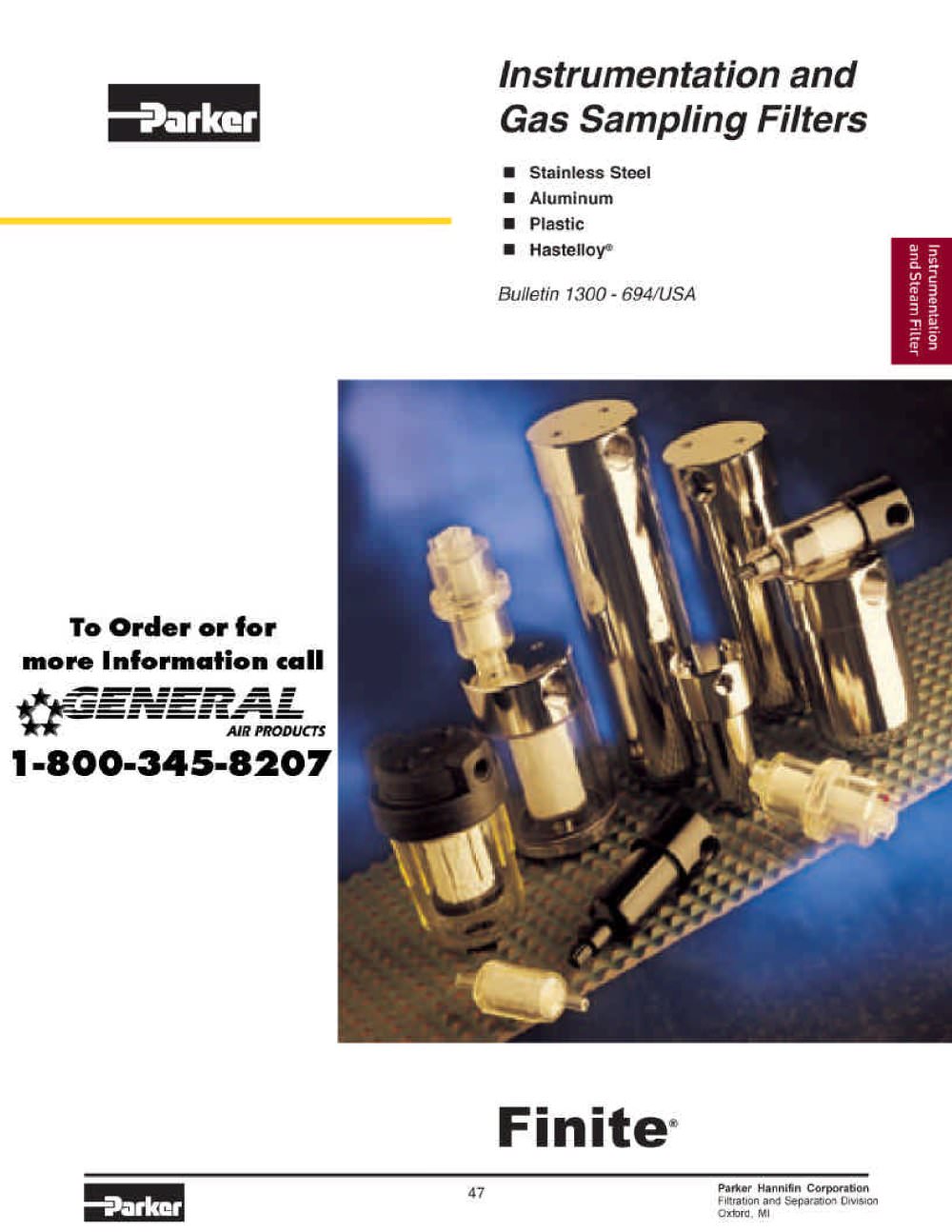 Instrumentation and gas sampling filters - General Air Products