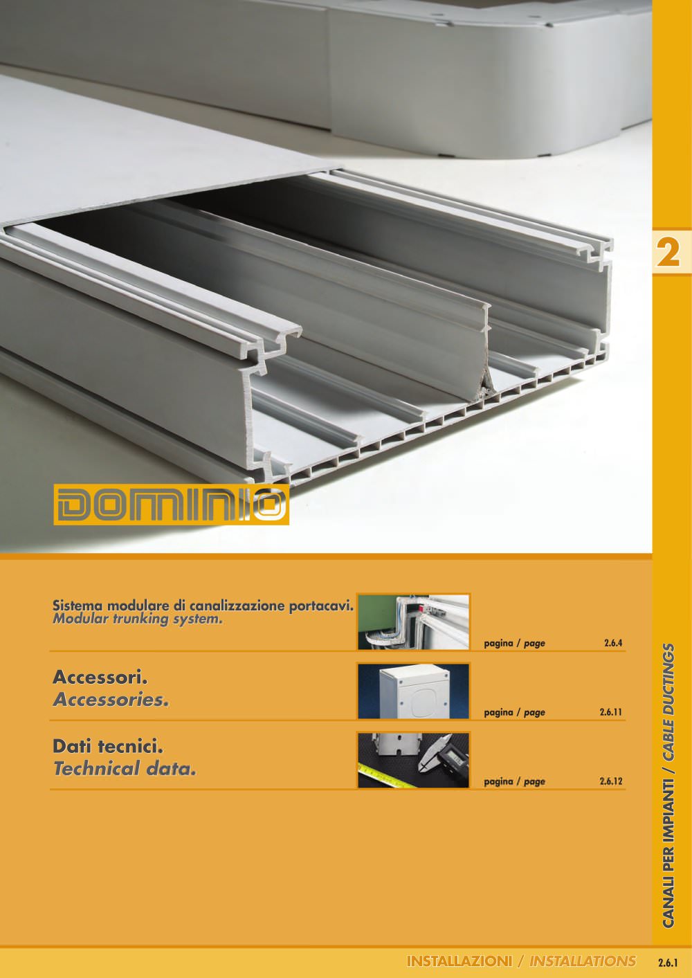 DOMINIO. Modular trunking system - CANALPLAST