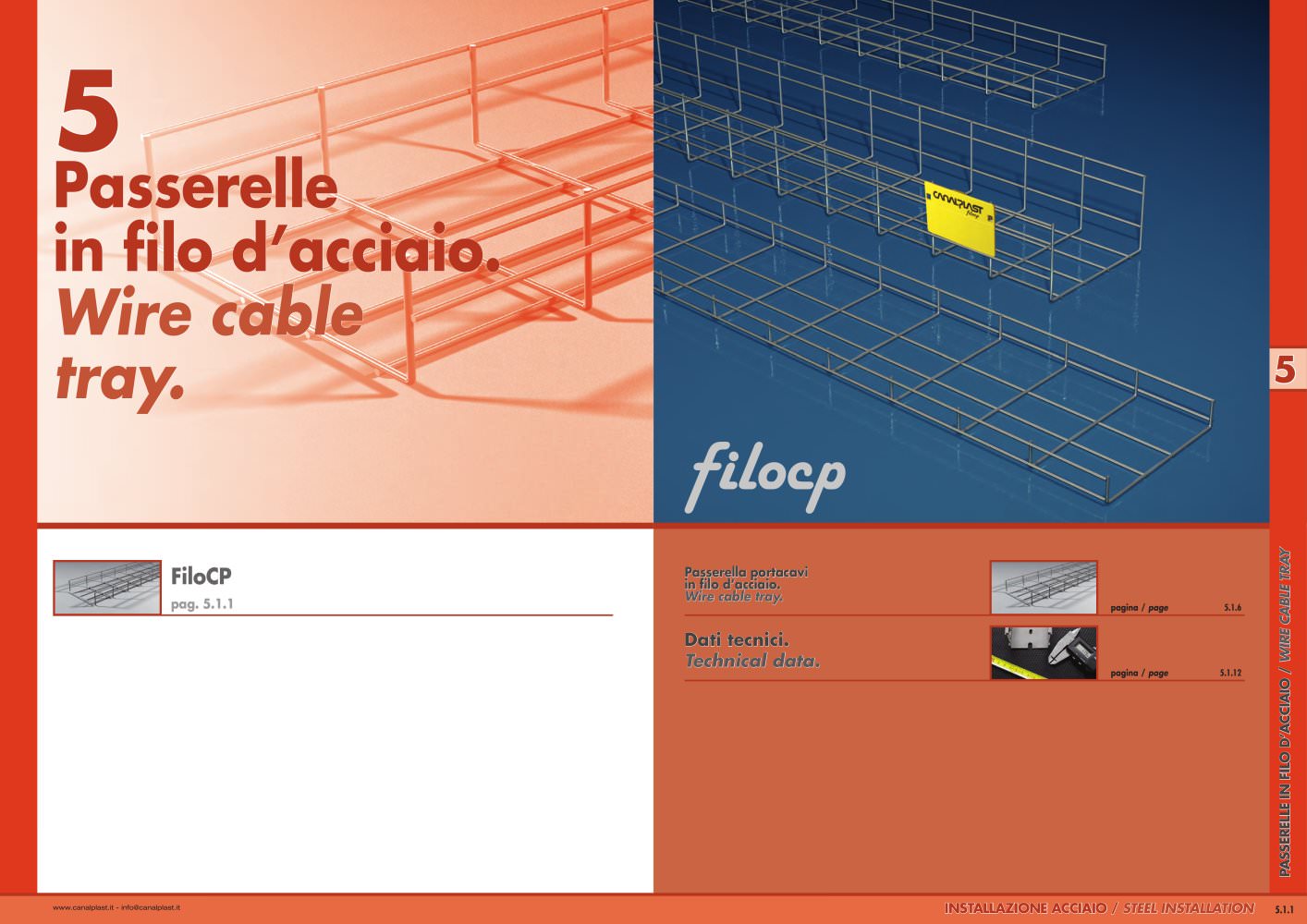 FILOCP. Steel wire cable tray - CANALPLAST