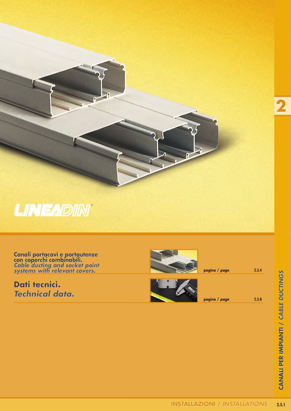 LINEADIN LDCAB. Socket point raceways with coordinating scored covers - CANALPLAST