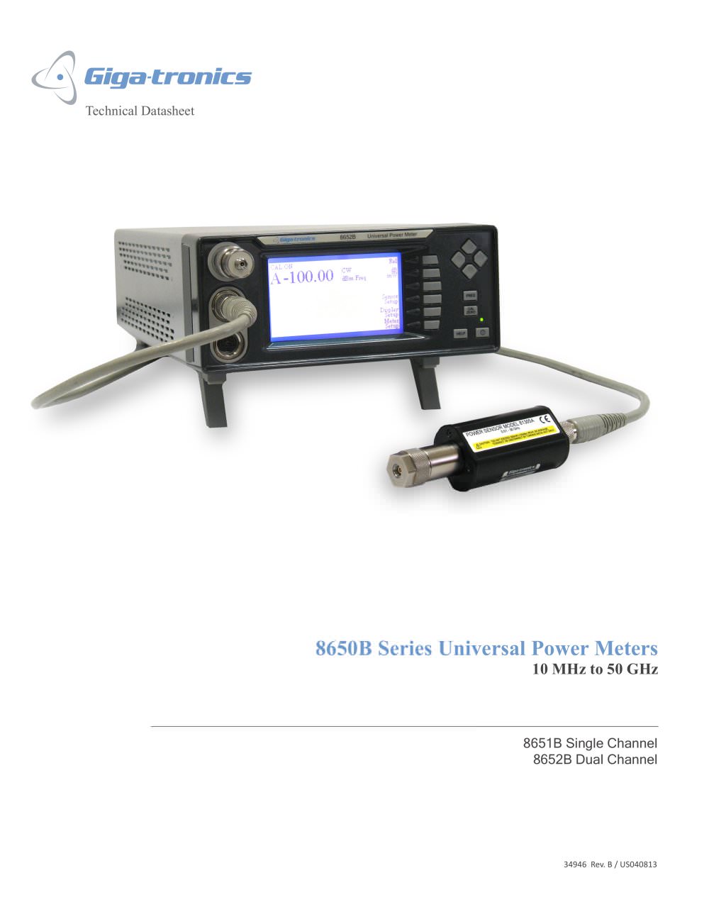 Giga-tronics 8650B Series Universal Power Meter Product Flier - Giga-tronics Incorporated