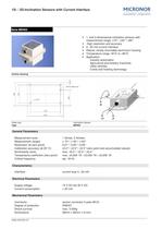 Inclination Sensor 1D or 2D with current output Typ: MR 403