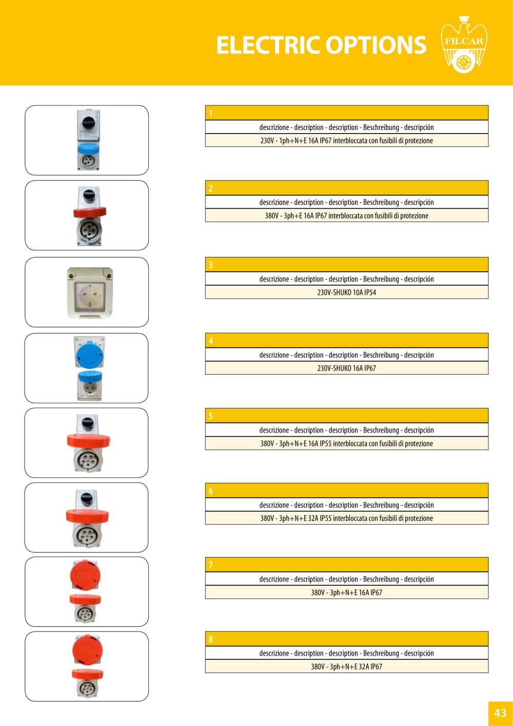 DUST EXTRACTORS Optionals - FILCAR