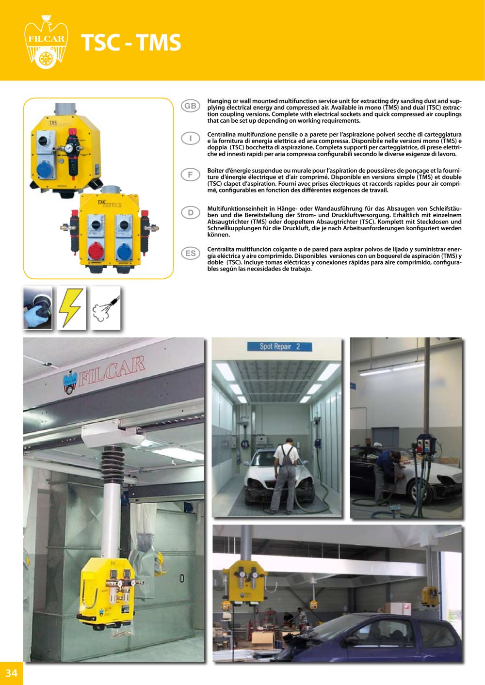 DUST EXTRACTORS Service units - FILCAR