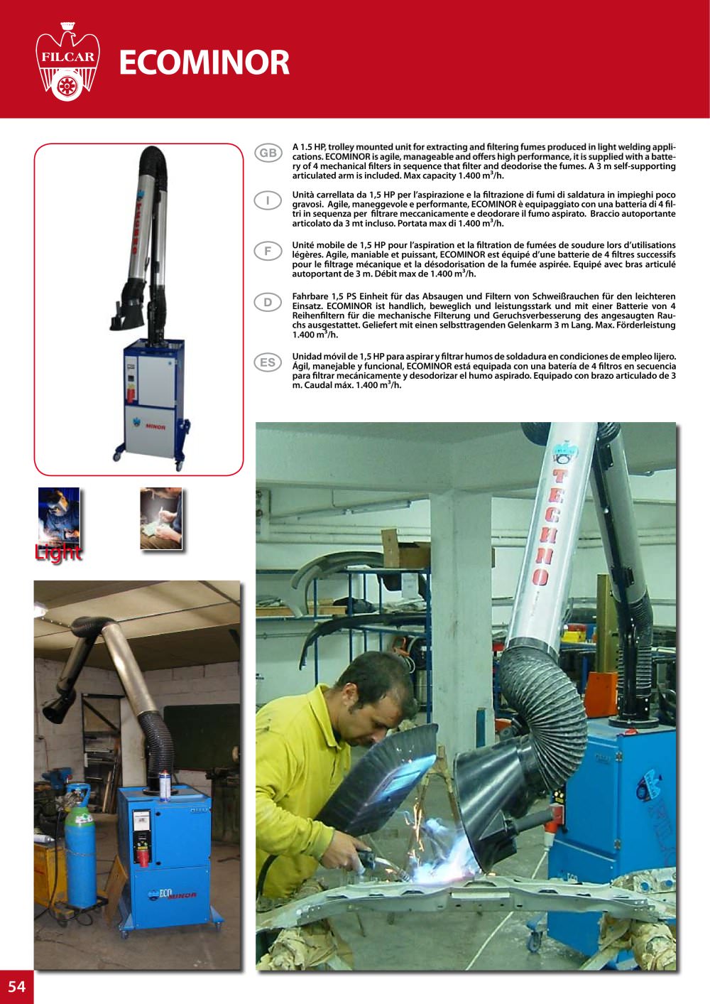 FUME EXTRACTION Mobile units - FILCAR