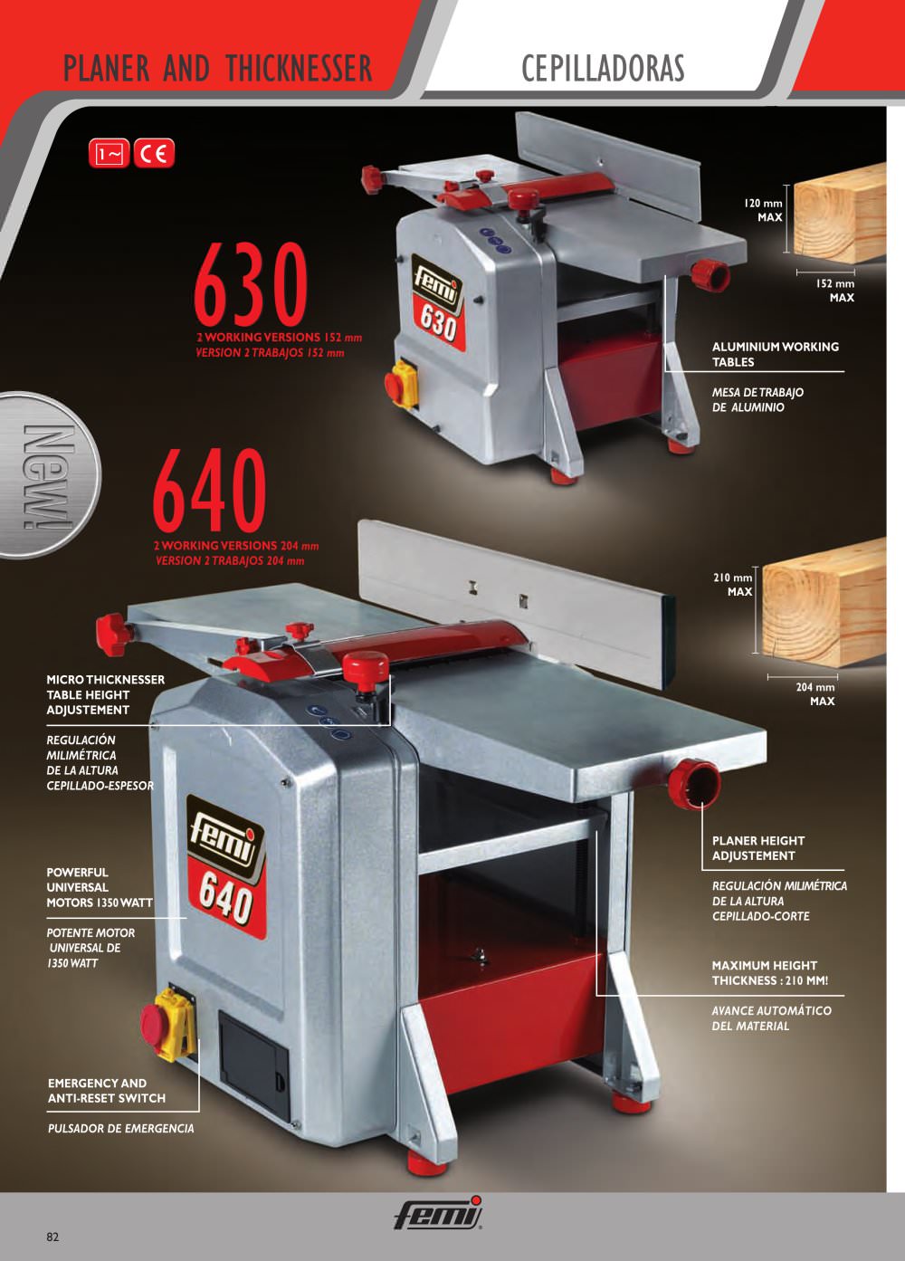 630 Wood line Planer and thicknesser - FEMI