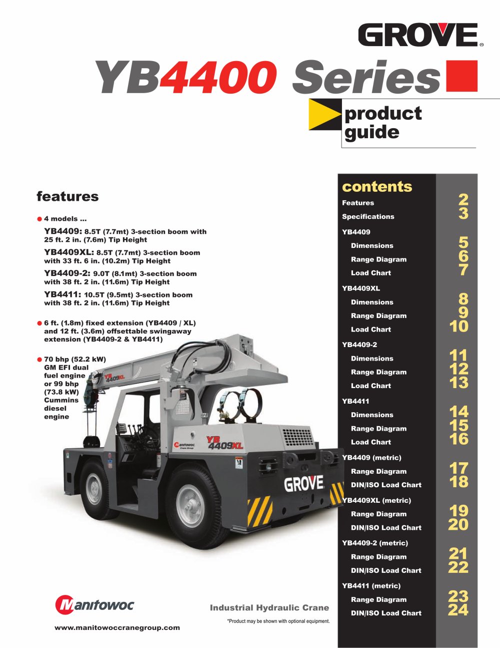 Grove YardBoss Industrial YB4409XL - Manitowoc Cranes