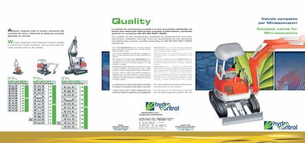 Compact valves for Mini-excavators