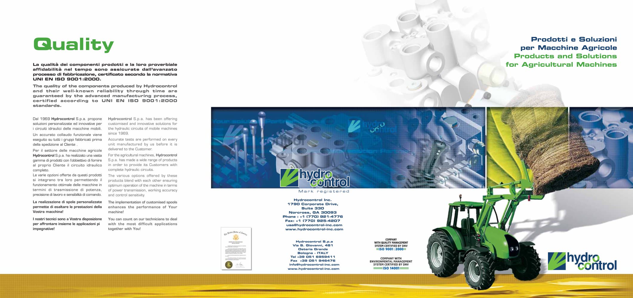 Products and Solutions for Agricultural Machines - HYDROCONTROL