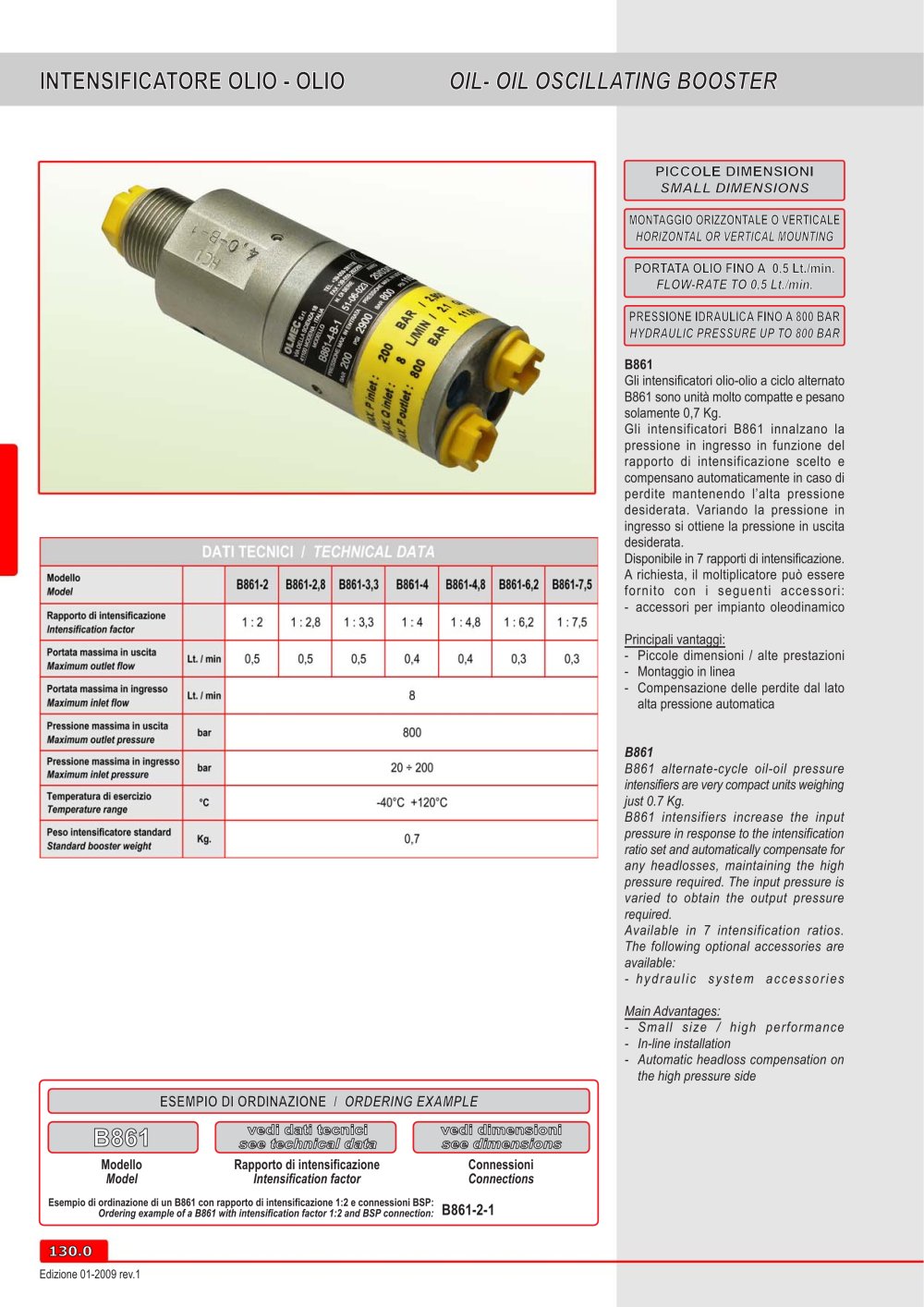 Oil-Oil intensifiers B861 - OLMEC