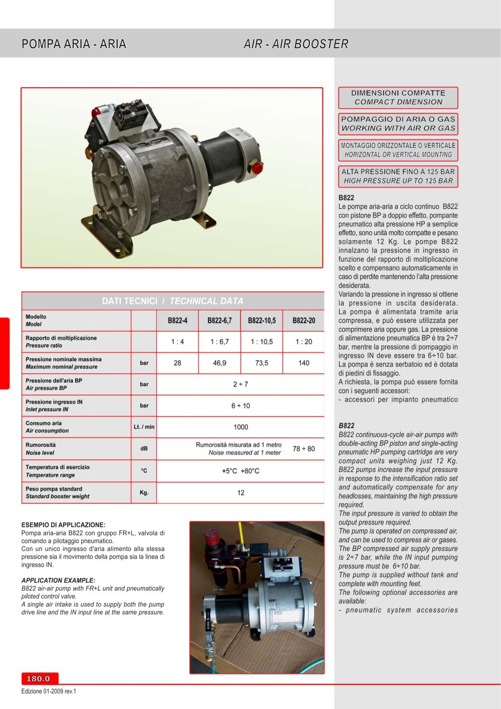 Pneumohydraulic  air/air B 822 - OLMEC