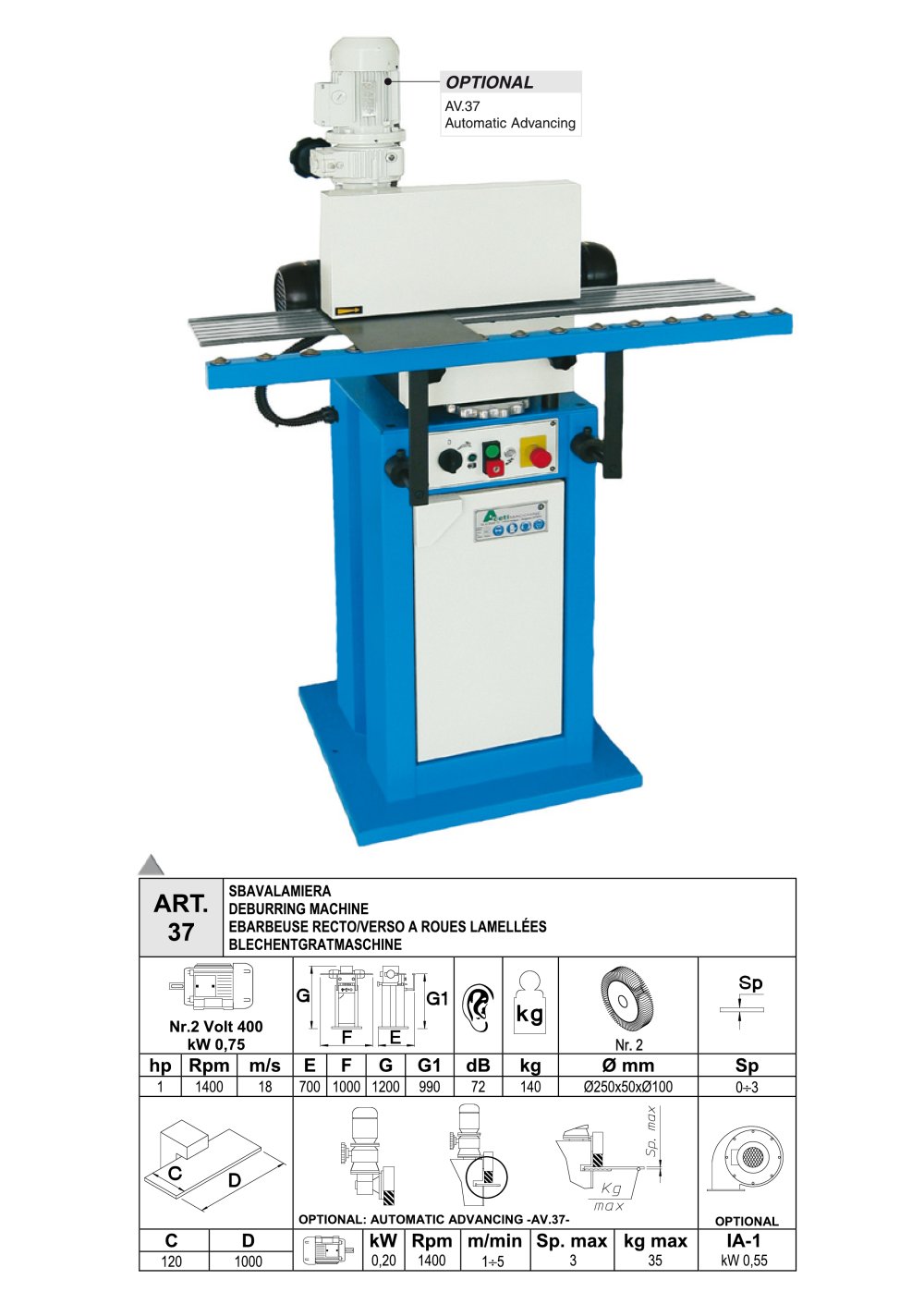 deburring machine - ACETI MACCHINE