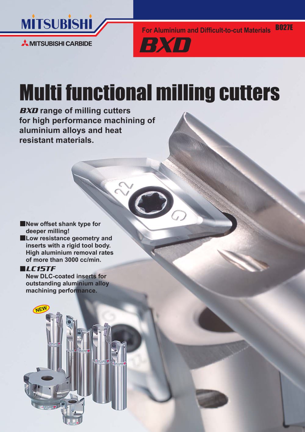 High performance milling cutters for aluminium and heat resistant materials. - MITSUBISHI MATERIALS