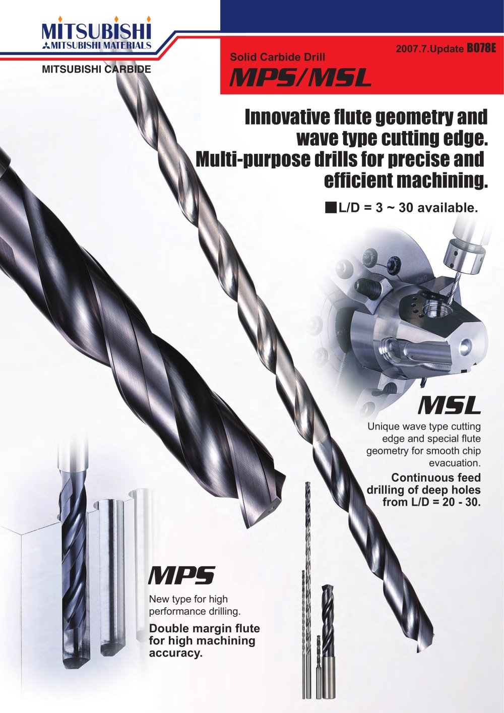 MPS drills - High speed deep hole drilling - MITSUBISHI MATERIALS