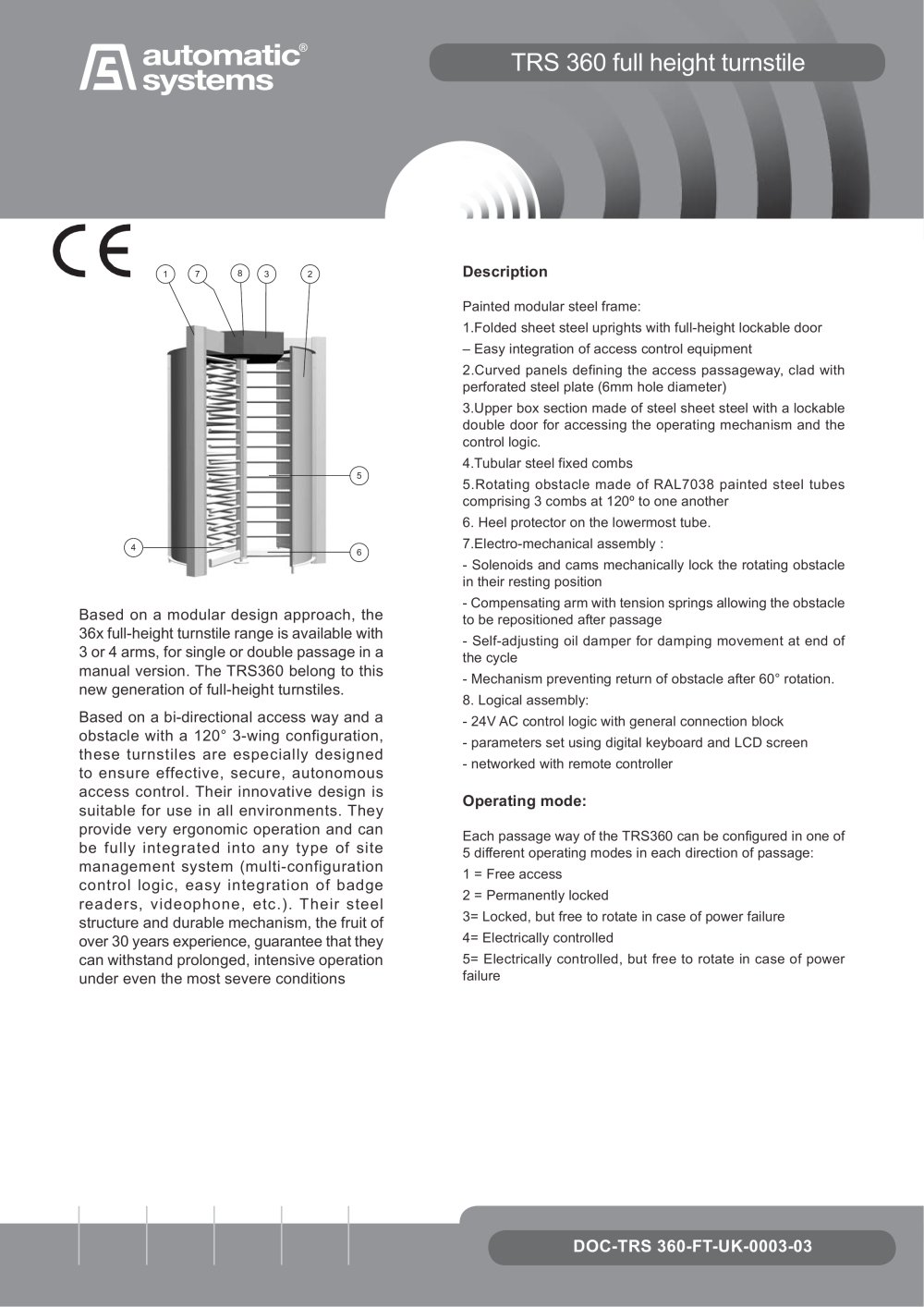 revolving door TRS 360 - AUTOMATIC SYSTEMS