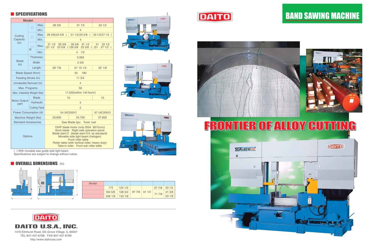 Band sawing machine for alloy steel - SGAII8010CNC - DAITO SEIKI