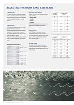 band saw blades about band width, tooth pitch, tooth set and parameters for cutting tubes and profiles