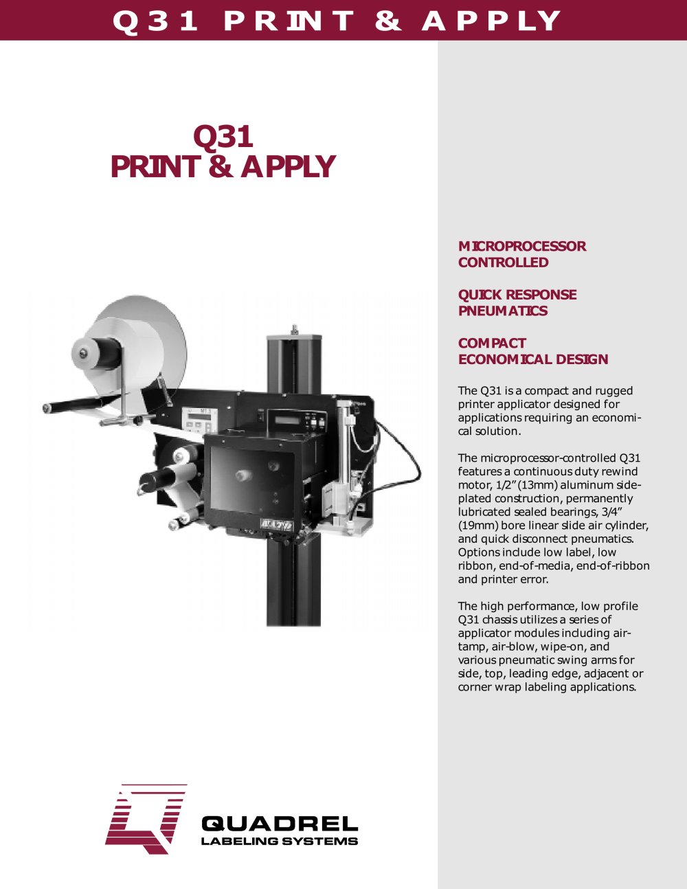 Q31   Compact - Quadrel Labeling Systems