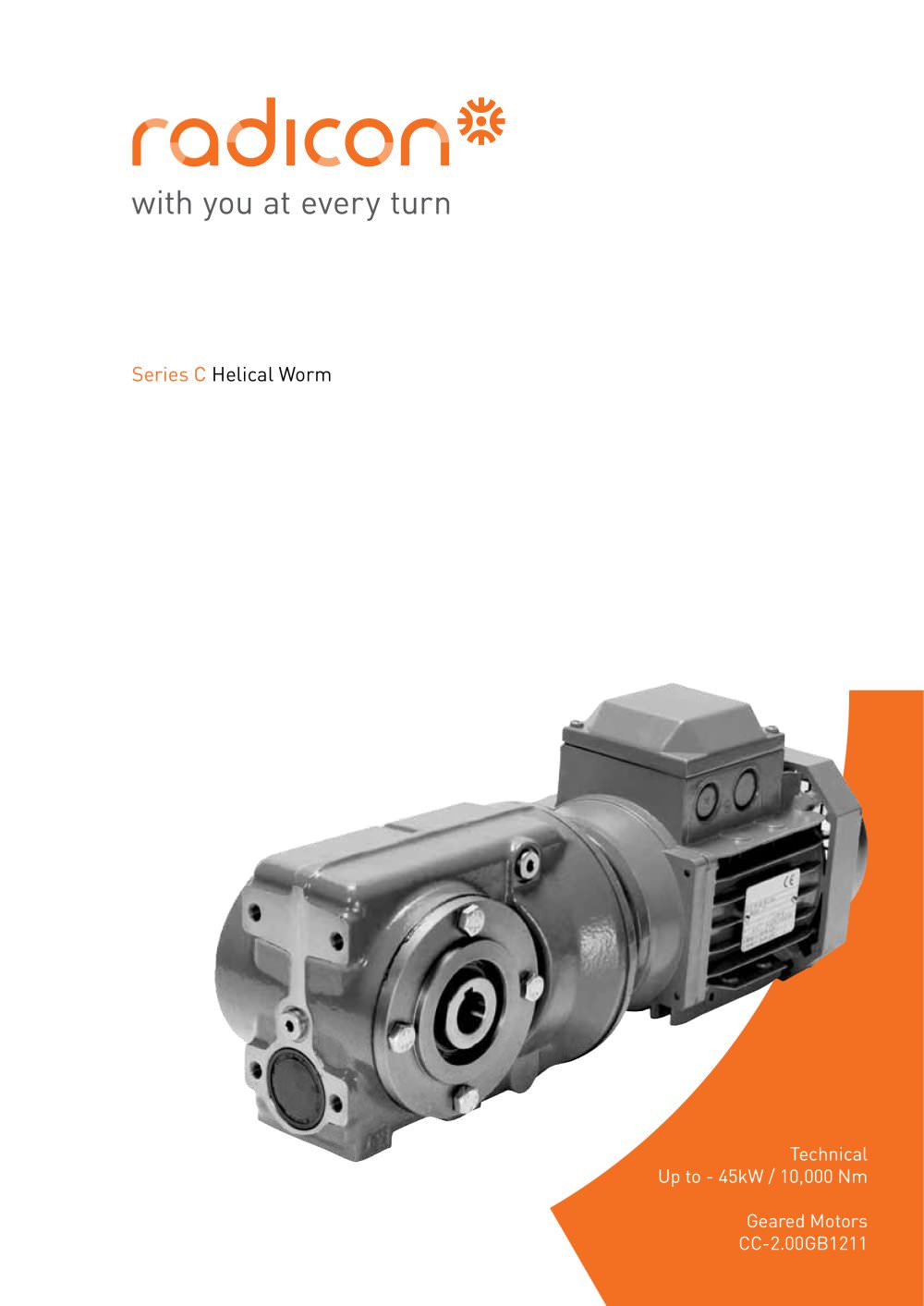 Series C Helical Worm Geared Motor - Radicon