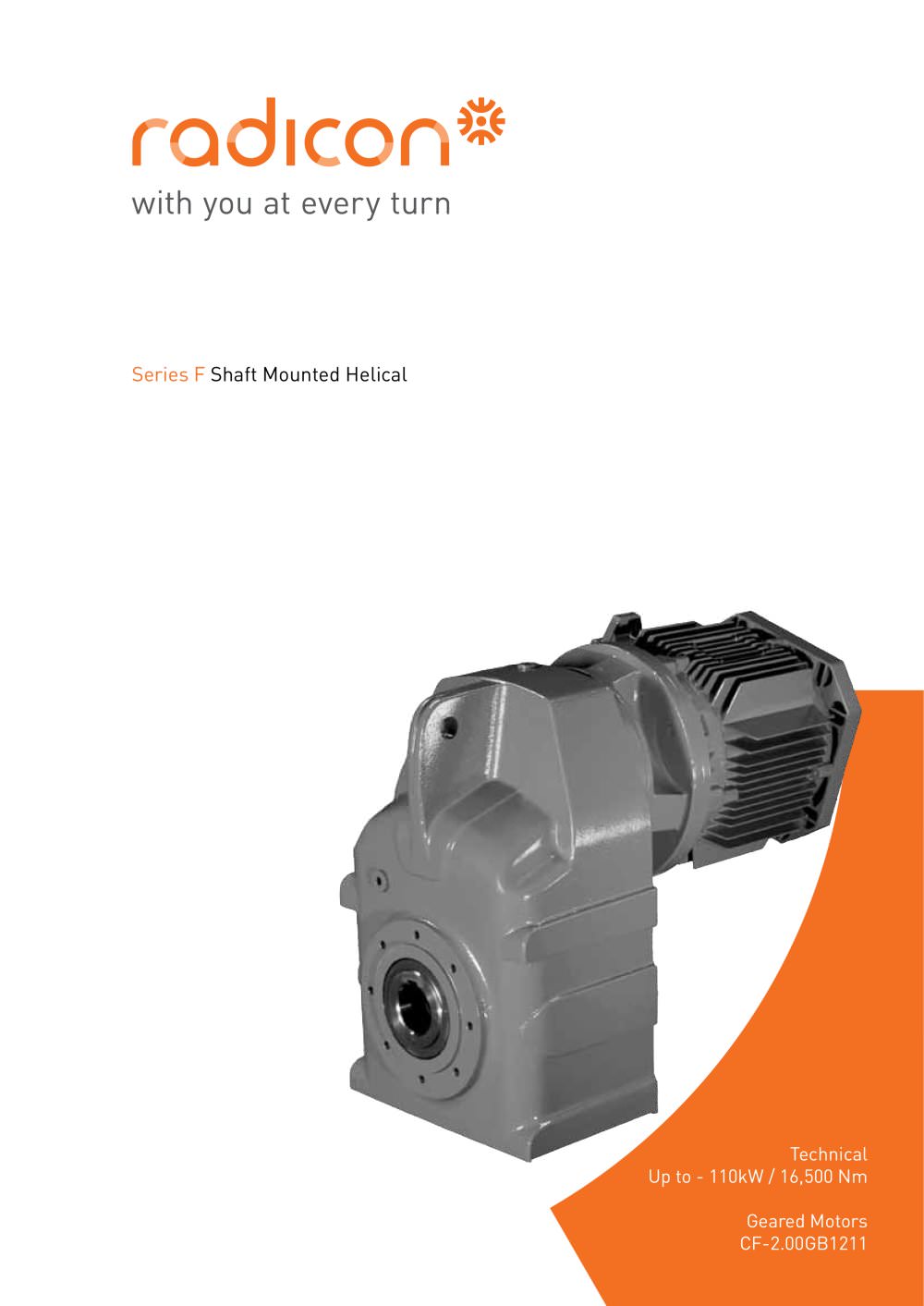 Series F Shaft Mounted Geared Motor - Radicon