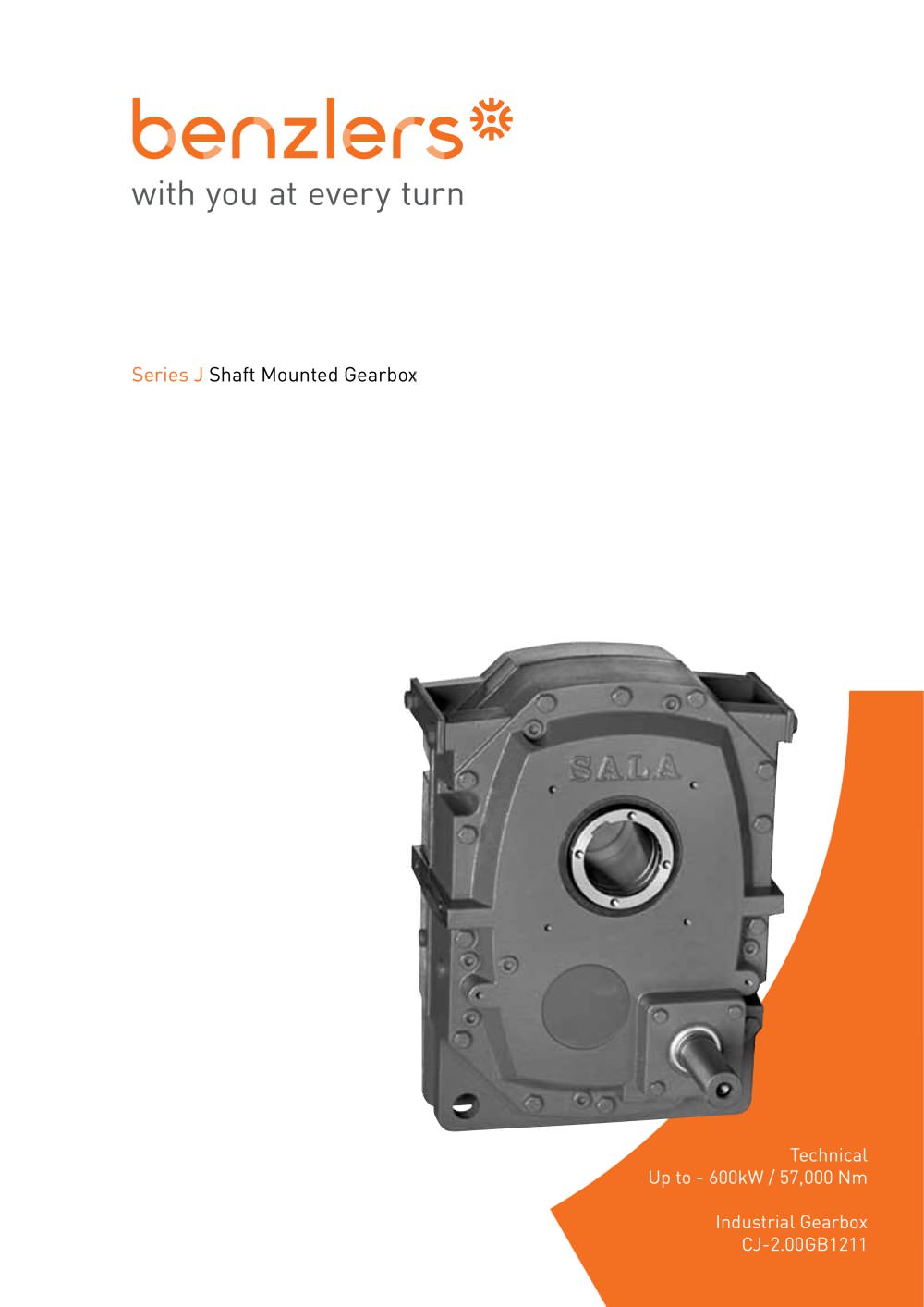 Series J shaft mount geared motor - Radicon