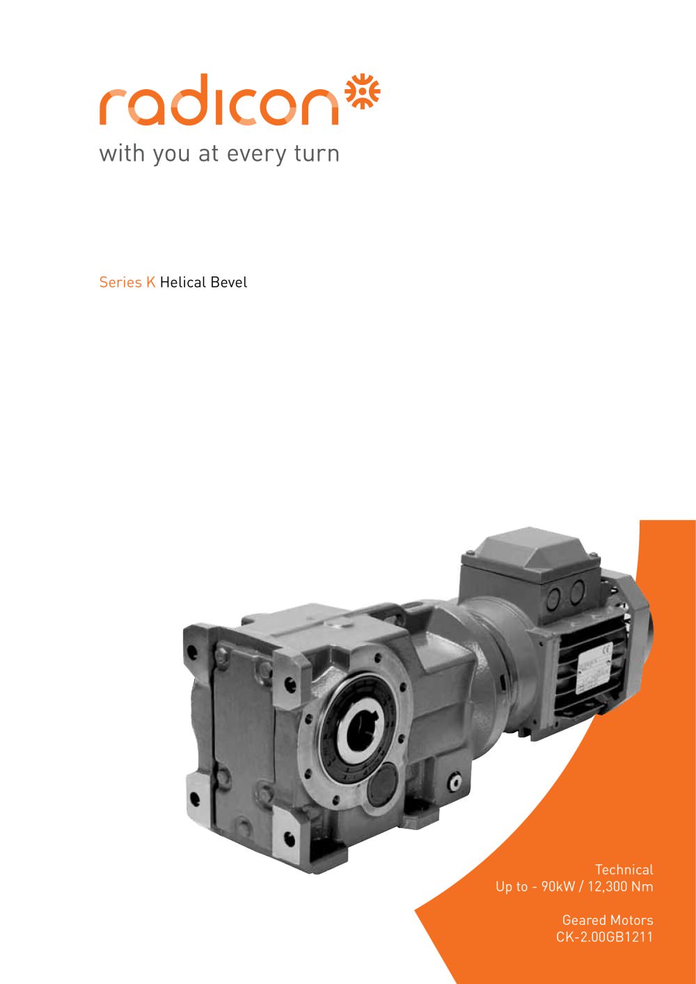 Series K Helical Bevel Geared Motor - Radicon