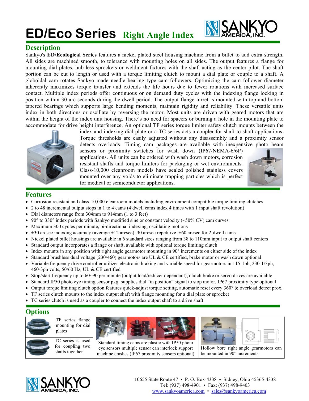 Eco Series ED Catalog - Sankyo America