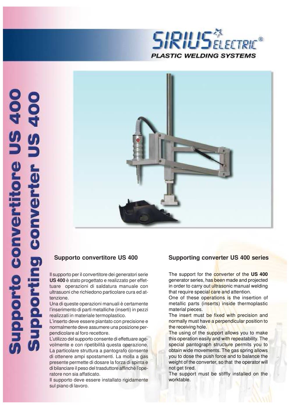 CONVERTER SUPPORT US 400 - SIRIUS ELECTRIC