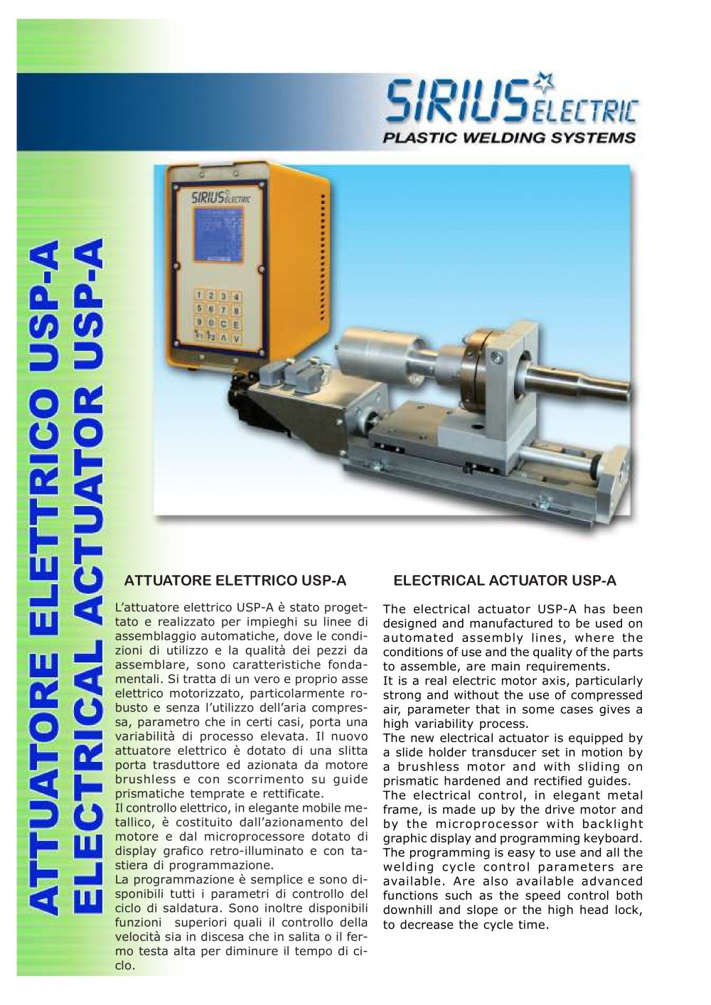 ELECTRICAL ACTUATOR USP-A - SIRIUS ELECTRIC