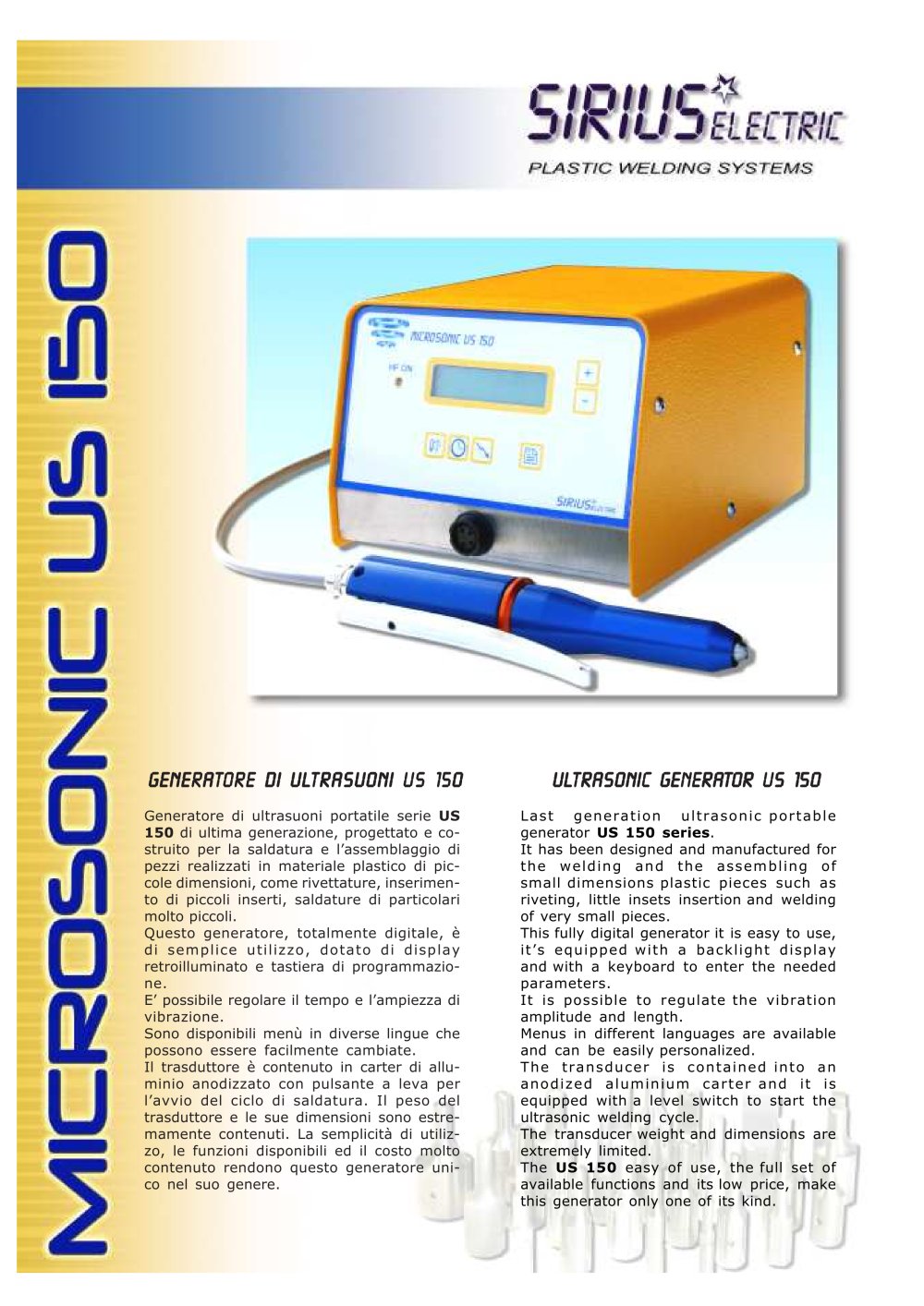 MICROSONIC US 150-39 KHZ - SIRIUS ELECTRIC