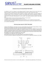 Scheda  tecnica-ultrasuoni Saldatura  punti. Technical  data-ultrasonic  Spot Welding.