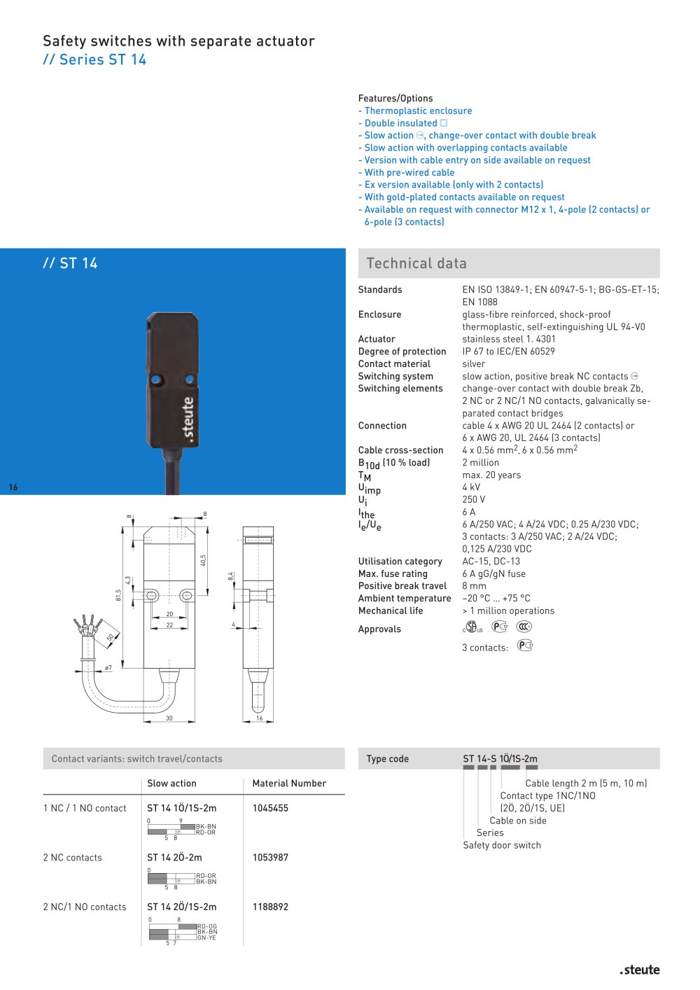 steute Schaltger&auml;te - 82057, 68309