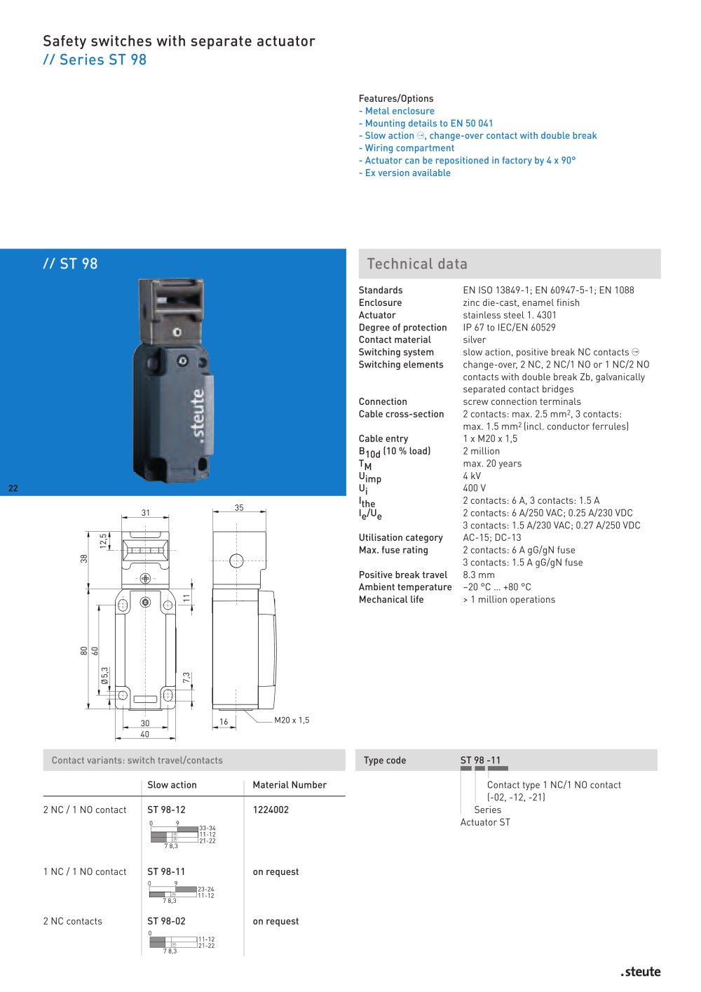 steute Schaltger&auml;te - 68308