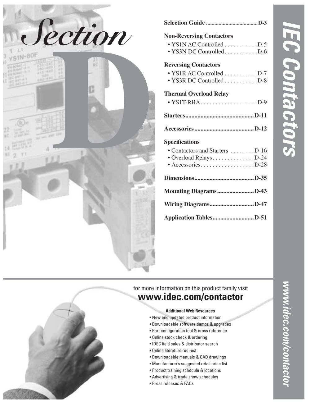 Complete Contactors Catalog - IDEC