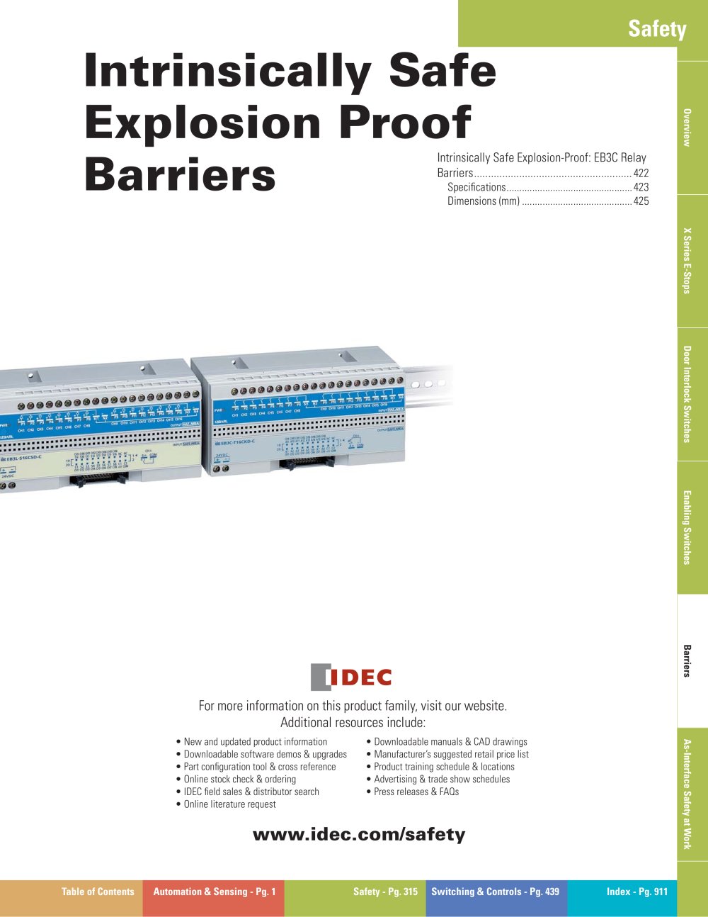 Complete Intrinsically Safe Barriers Catalog - IDEC