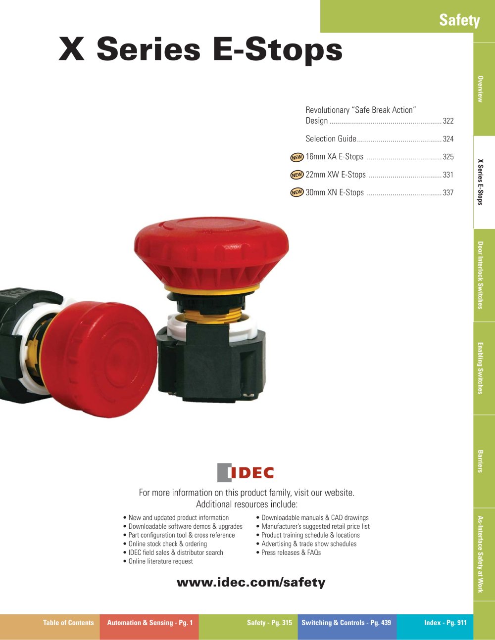 Complete X Series E-Stops Catalog - IDEC