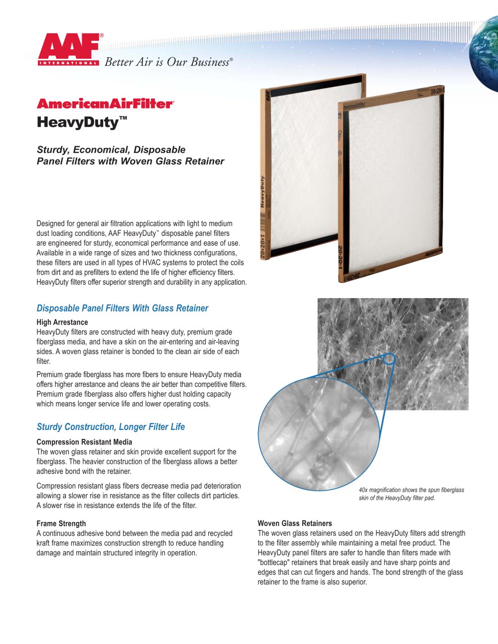 Panel filter - AAF International